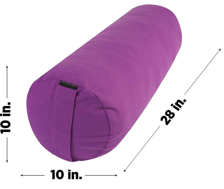 Machine Washable Portable 100% Cotton Yoga Bolster Pillow